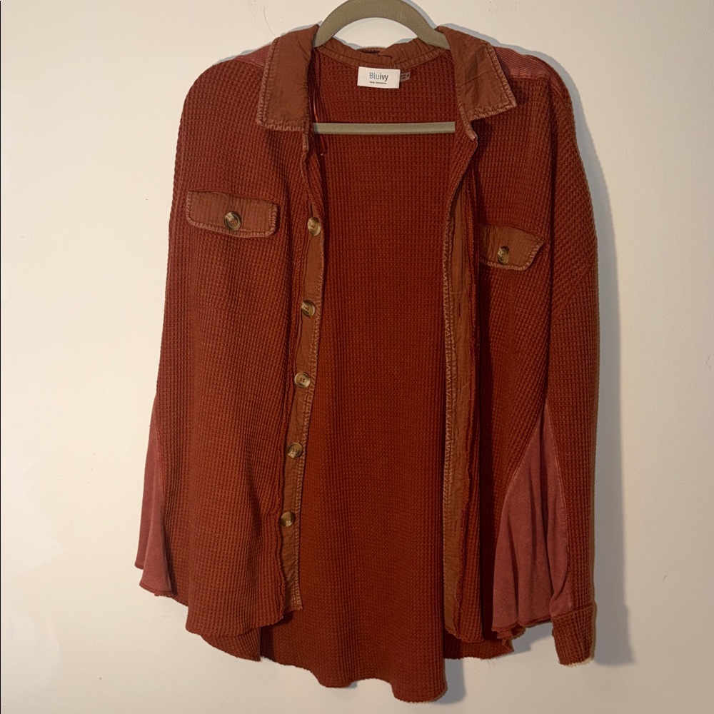 Bluivy Rust Cardigan Sweater